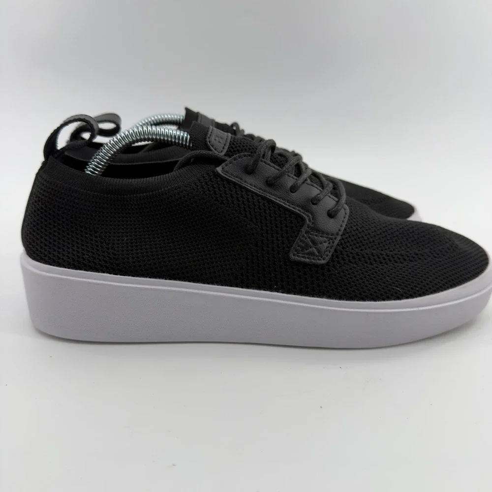 BYLT Lido Knit Mens Sneakers Black White Low Top Casual Shoes Size 9